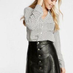 Express Windowpane Portofino Slim Fit Shirt